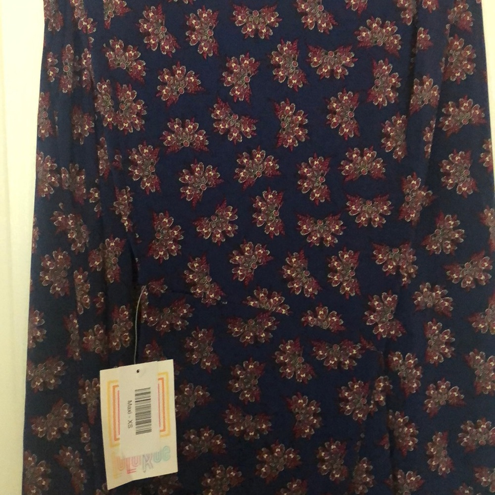 NWT LuLaRoe Maxi - Blue with Red design